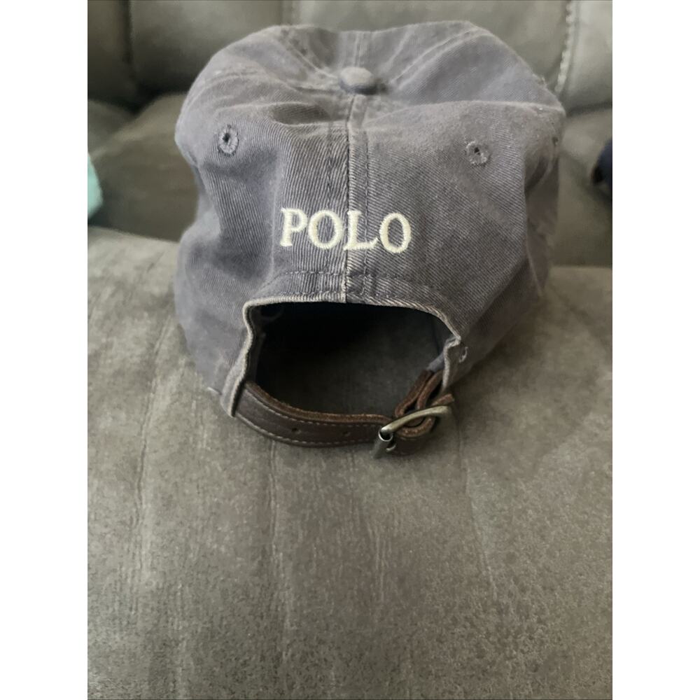 (3) Polo Ralph Lauren Hat Cap Strap Back Blue Mens Yellow Pony Adjustable Casual - Picture 10 of 13